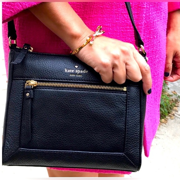 NWT Kate Spade Briar Lane Deni Black Leather Crossbody Bag - Picture 7 of 9